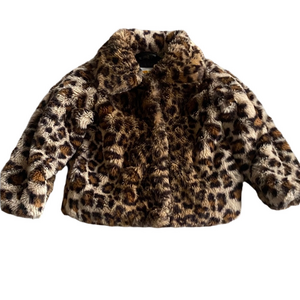 Faux Fur Leopard Jacket – Kids Size 2T - C&C California